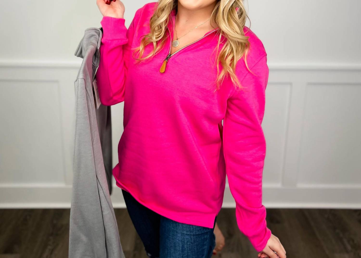 Jess Lea - Me Time Long Sleeve Quarter Zip Weekender Top
