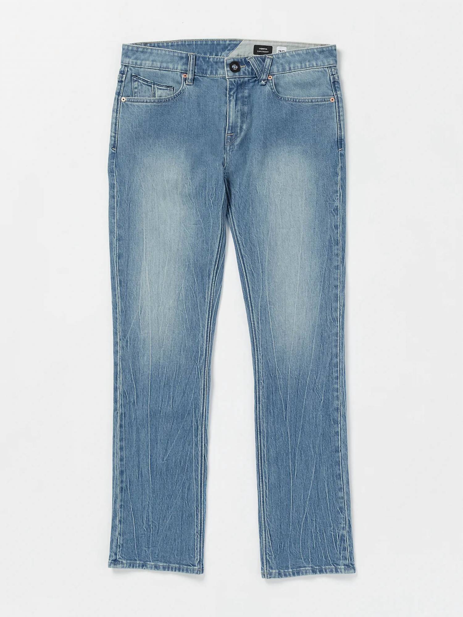 VOLCOM Vorta Slim Fit Denim Pants in blue bird - men's jeans - view 4