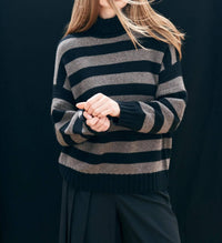 Jumper1234 - Stripe Breton Turtleneck Sweater