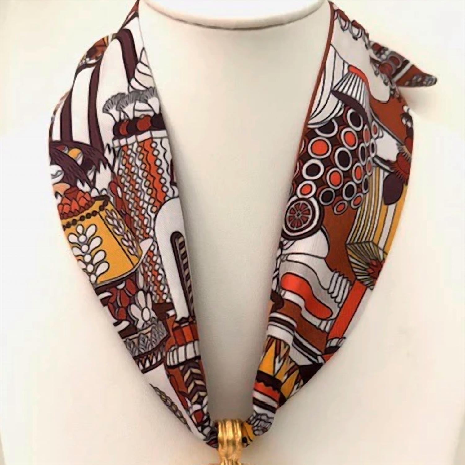 Knotty Bling - Women's Scarf Charm Necklace