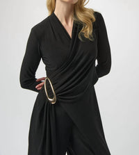 Joseph Ribkoff Long Sleeve Wide-leg Jumpsuit in black - women's pants - alternate view
