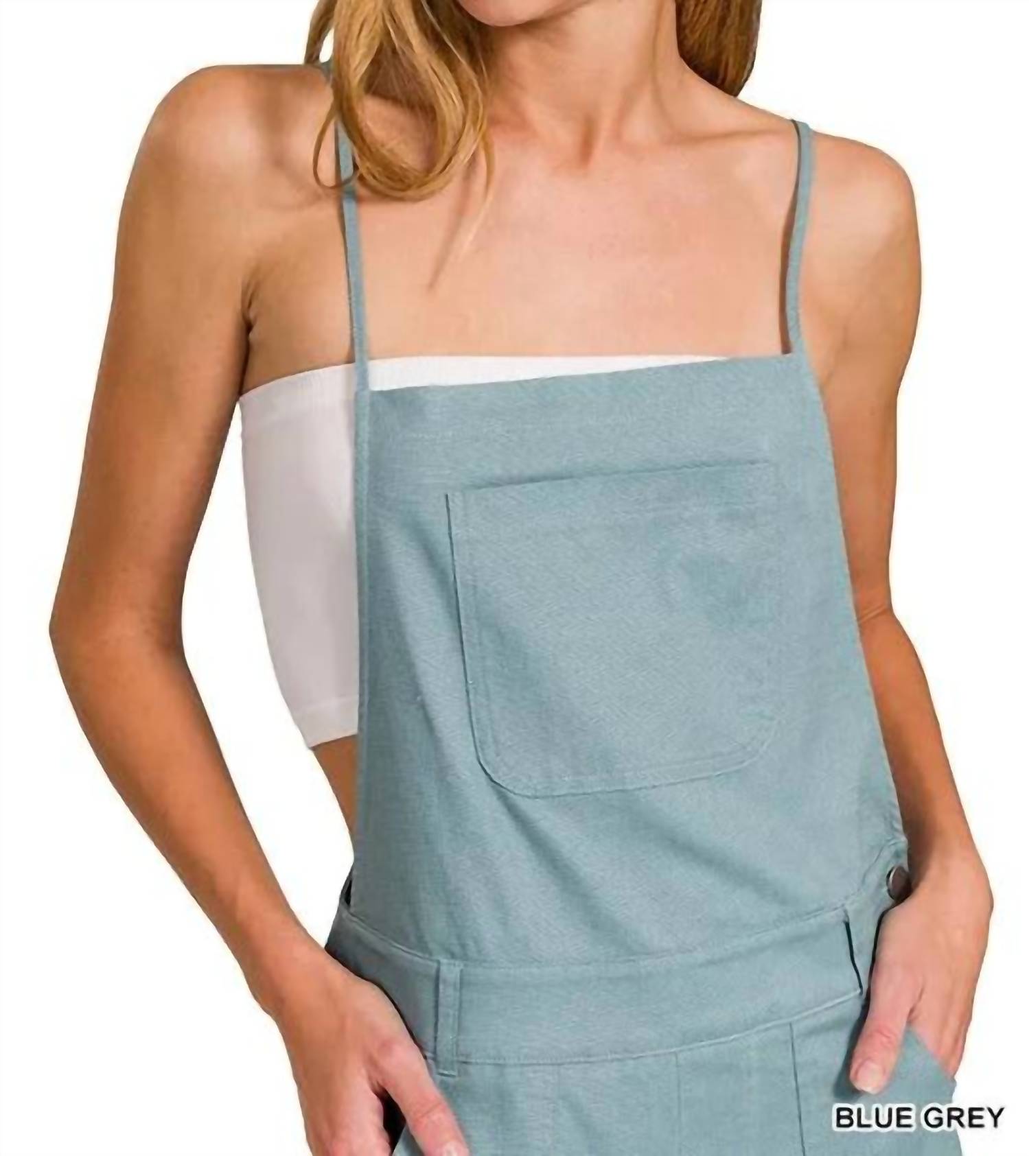 Zenana - Woven Spaghetti Strap Overalls
