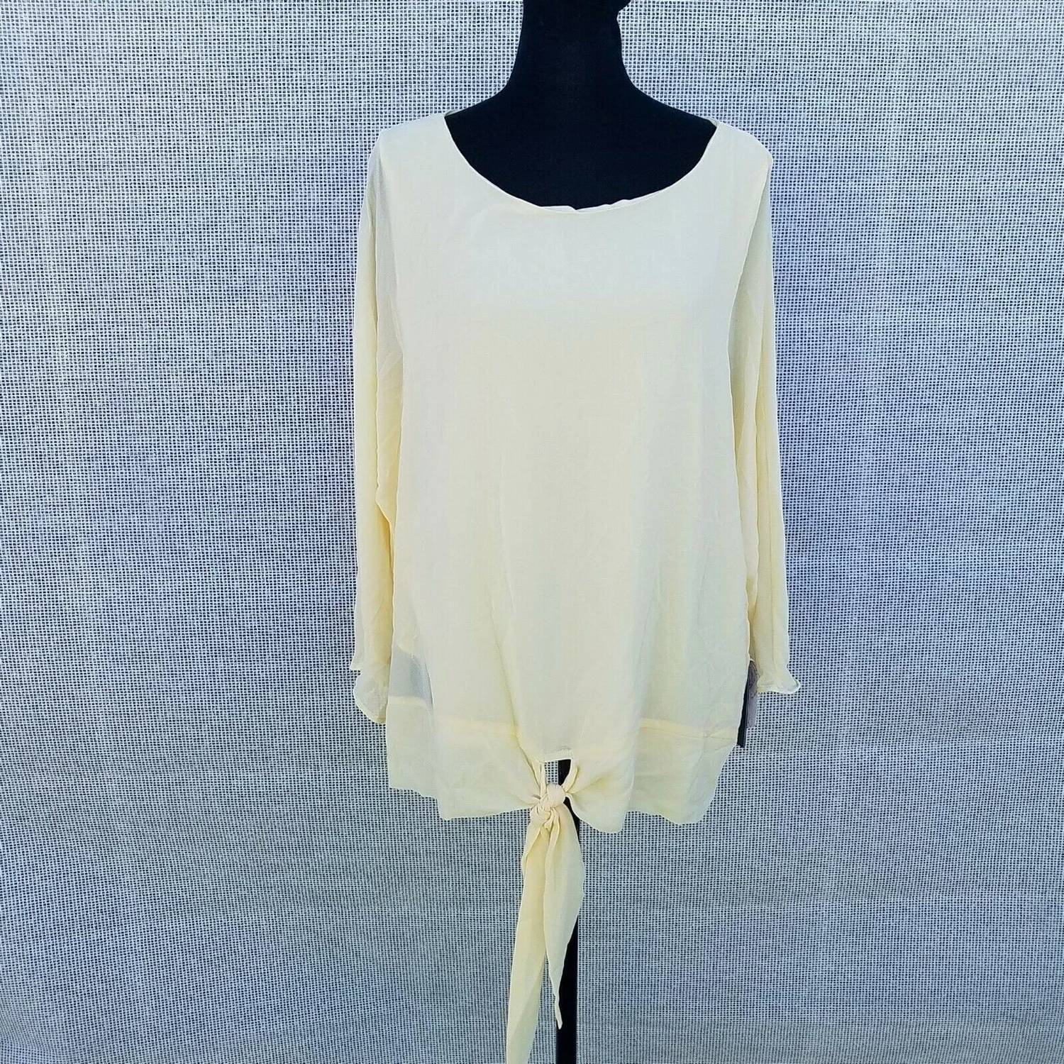 Vince Camuto - Long Sleeve See-through Blouse