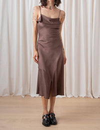 Ali Golden - Asymmetrical Silk Tank Dress