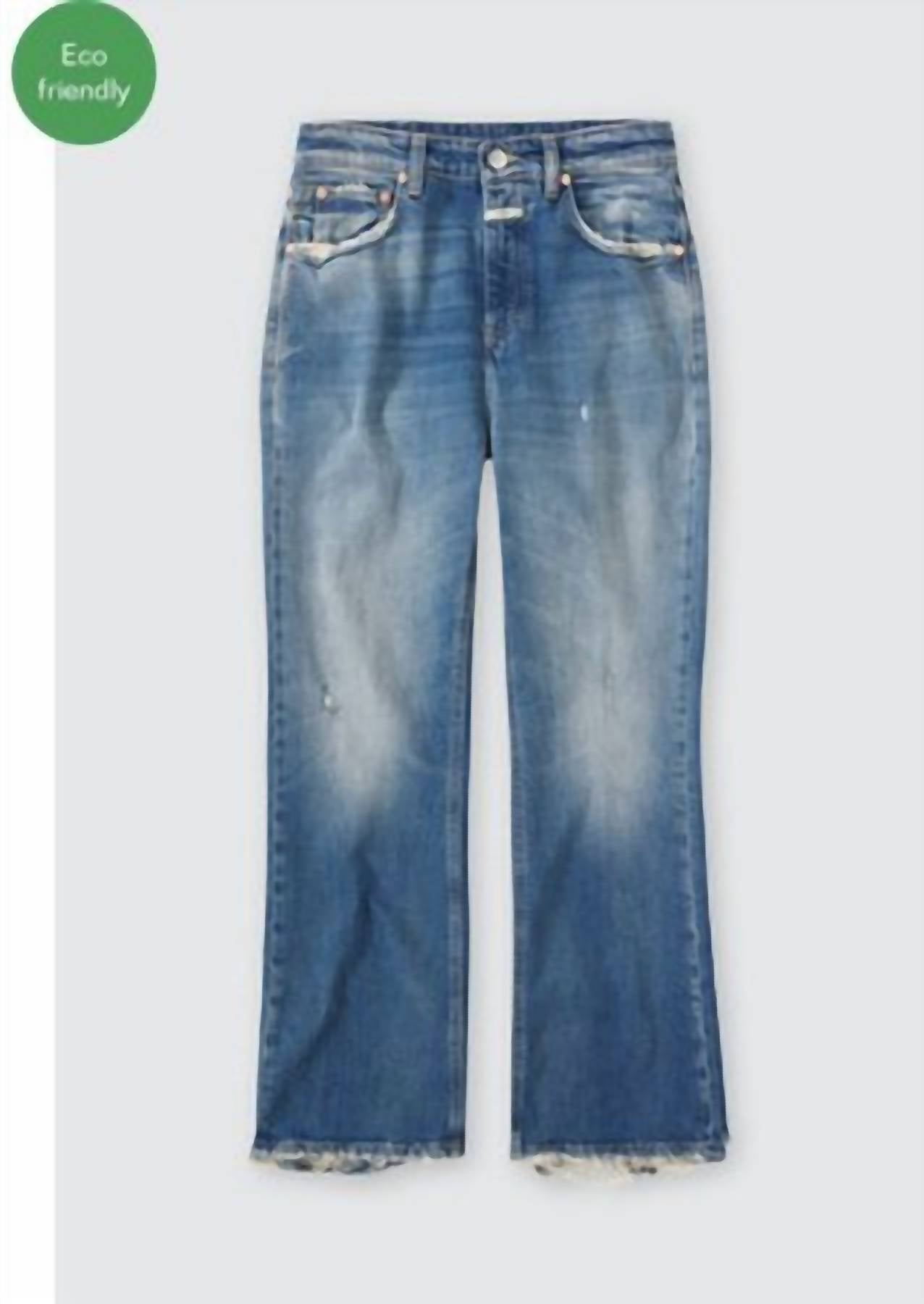 CLOSED Hi-sun Cropped High Rise Jean in mid blue - women's jeans - view 5