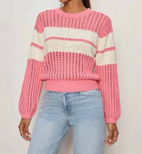 Sanctuary - Sporty Openwork Popover Sweater