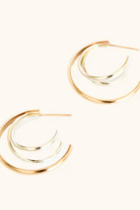 Able - Women's Two-tone Trio Hoop Earrings