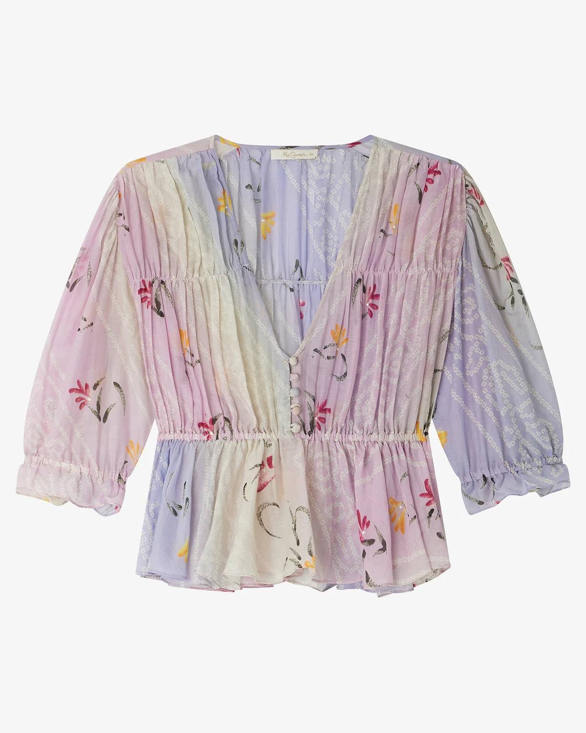 Mes Demoiselles - Women's V Neck Glow Blouse