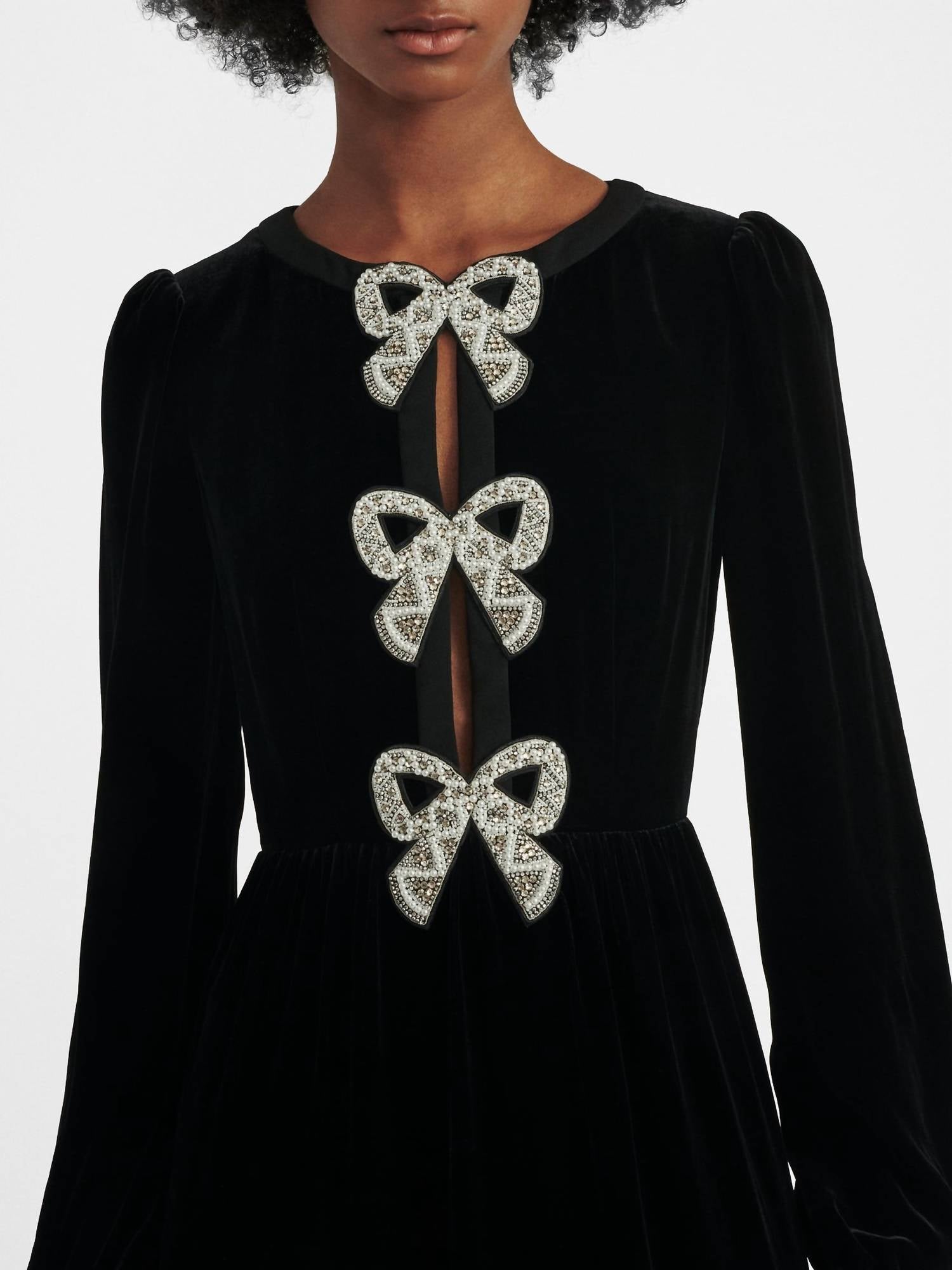 Saloni - Camille Bow Dress