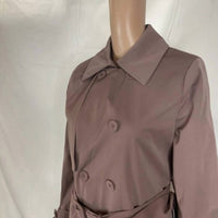 London Fog Women's Double Breasted Trench Coat in terracotta - women's jacket - alternate view