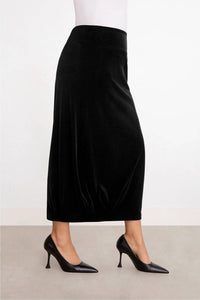 Sympli - Velvet Savvy Pleat Hem Skirt