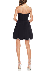 One33 Social - Abigail Scalloped Hem Crinoline Underskirt Mini Dress