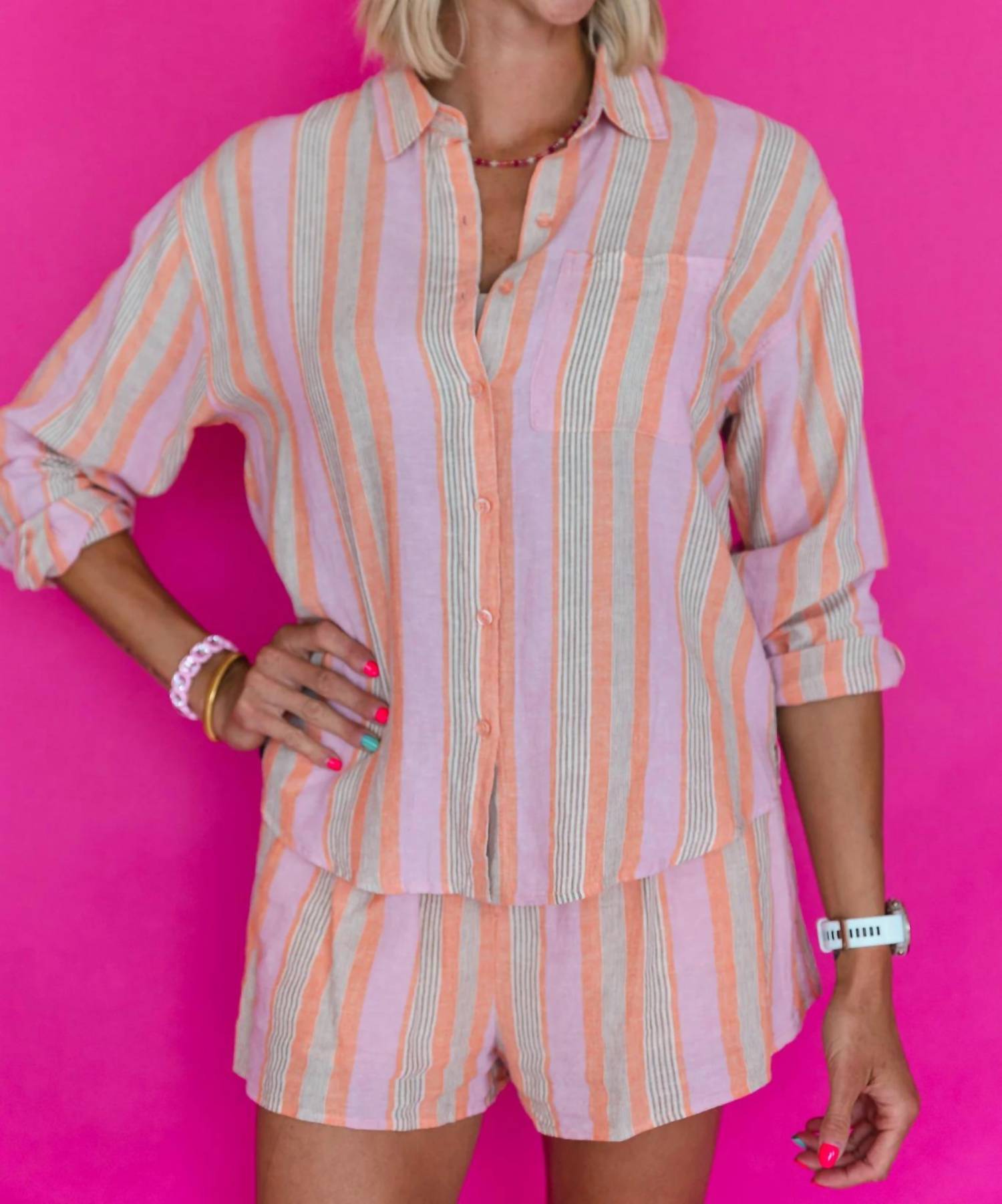 Z Supply - Perfect Striped Button Up Shirt