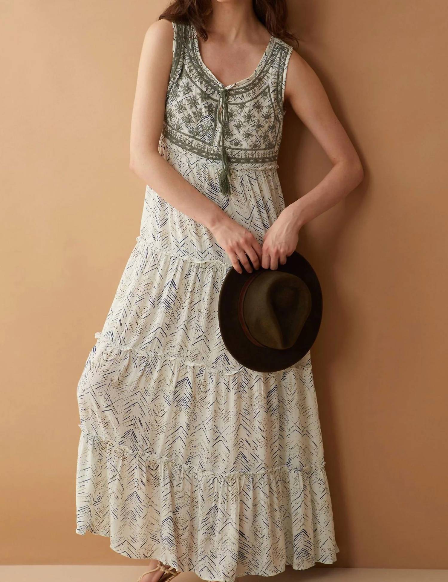 Myra - Stella Accent Embroidered Maxi Dress