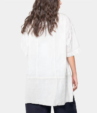 Baci - Ribbed Mixed Material Tunic