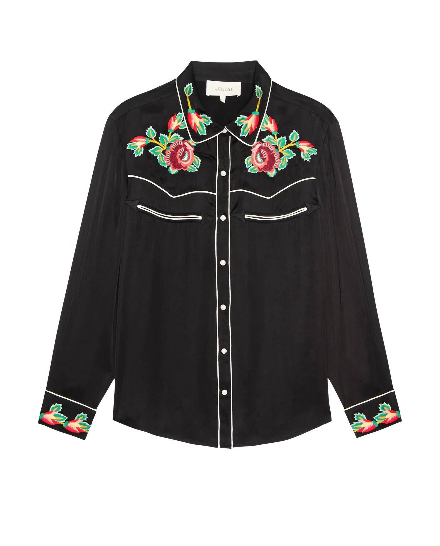The Great. - Heirloom Rose Western Shirt