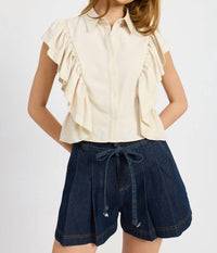 En Saison - Addison Ruffled Top