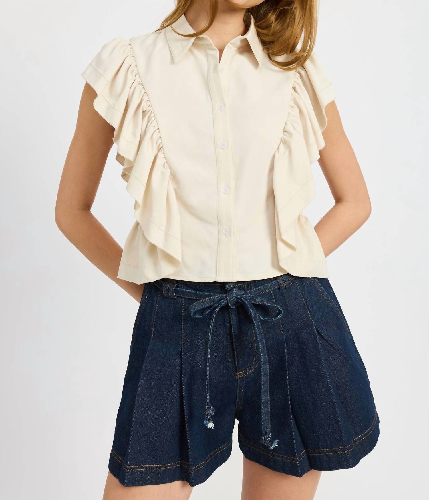 En Saison - Addison Ruffled Top