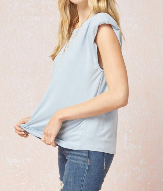 Entro - Solid Shoulder Pad Top