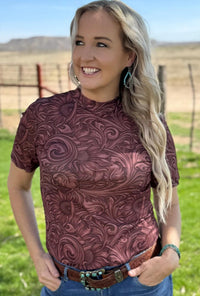 Sterling Kreek - Country Roads Short Sleeve Mesh Top