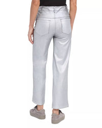 Lysse - Women's Metallic Coated Wide Leg Denim Jean