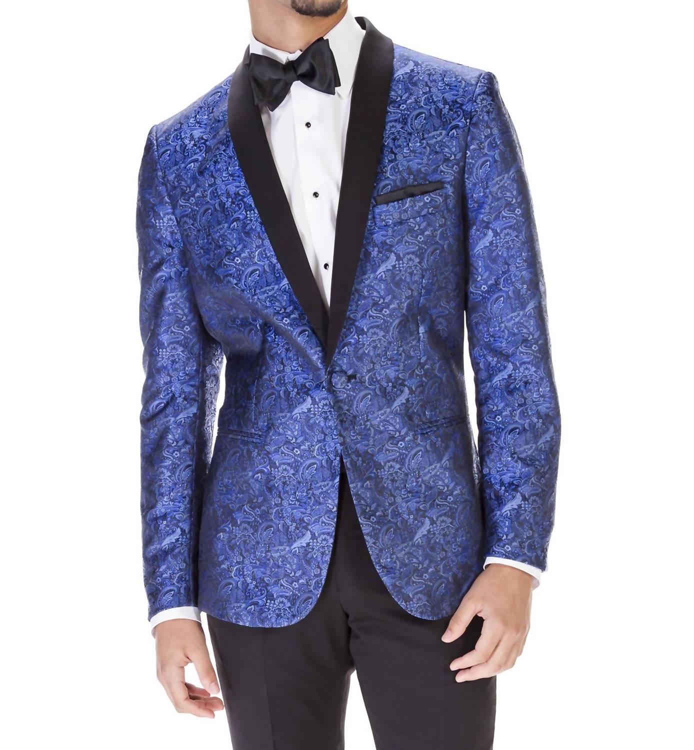 Mark Of Distinction - Aries Paisley Tuxedo Coat