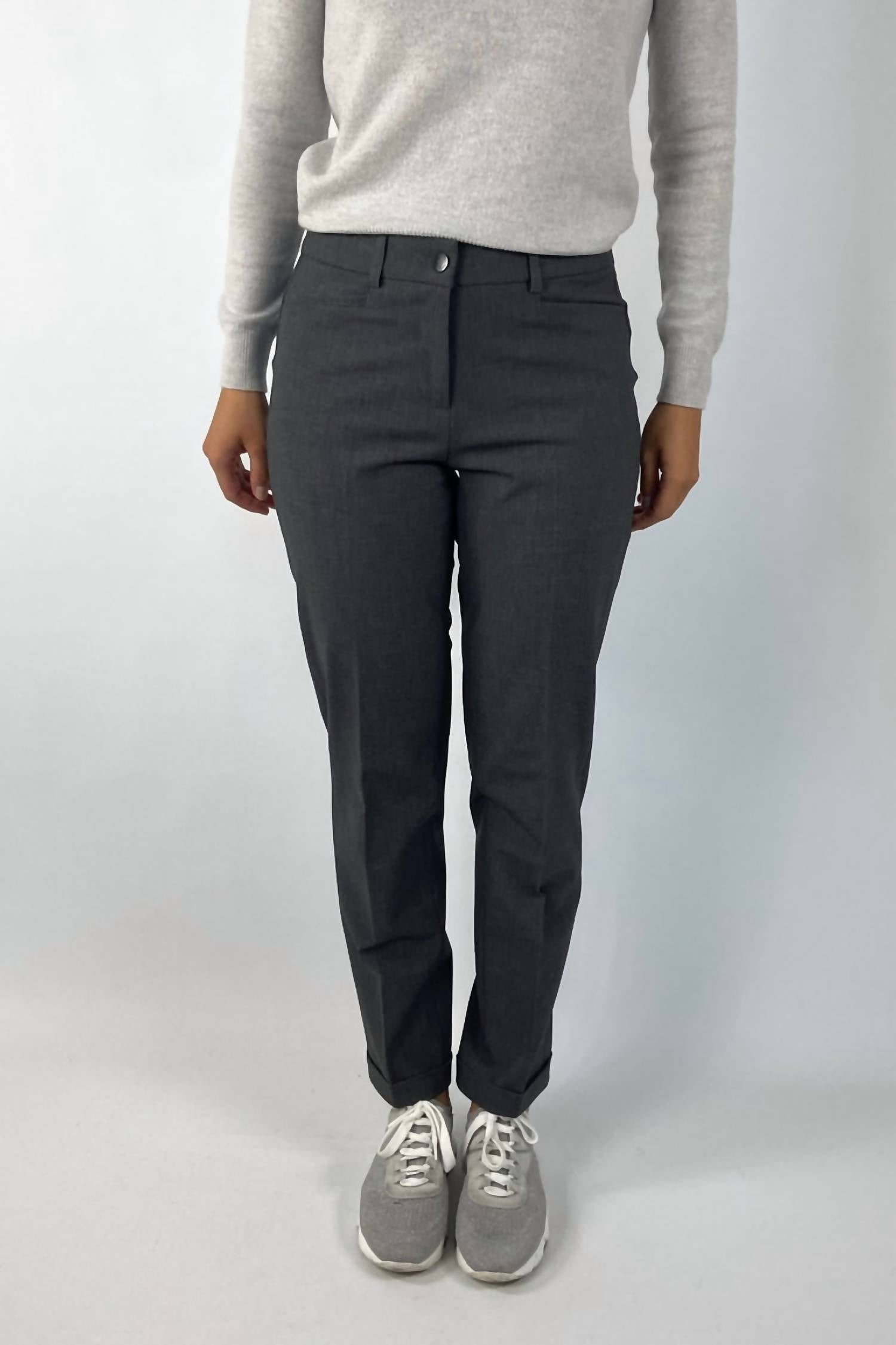 CAMBIO Kathreen Slim Pant in asphalt grey - women's pants