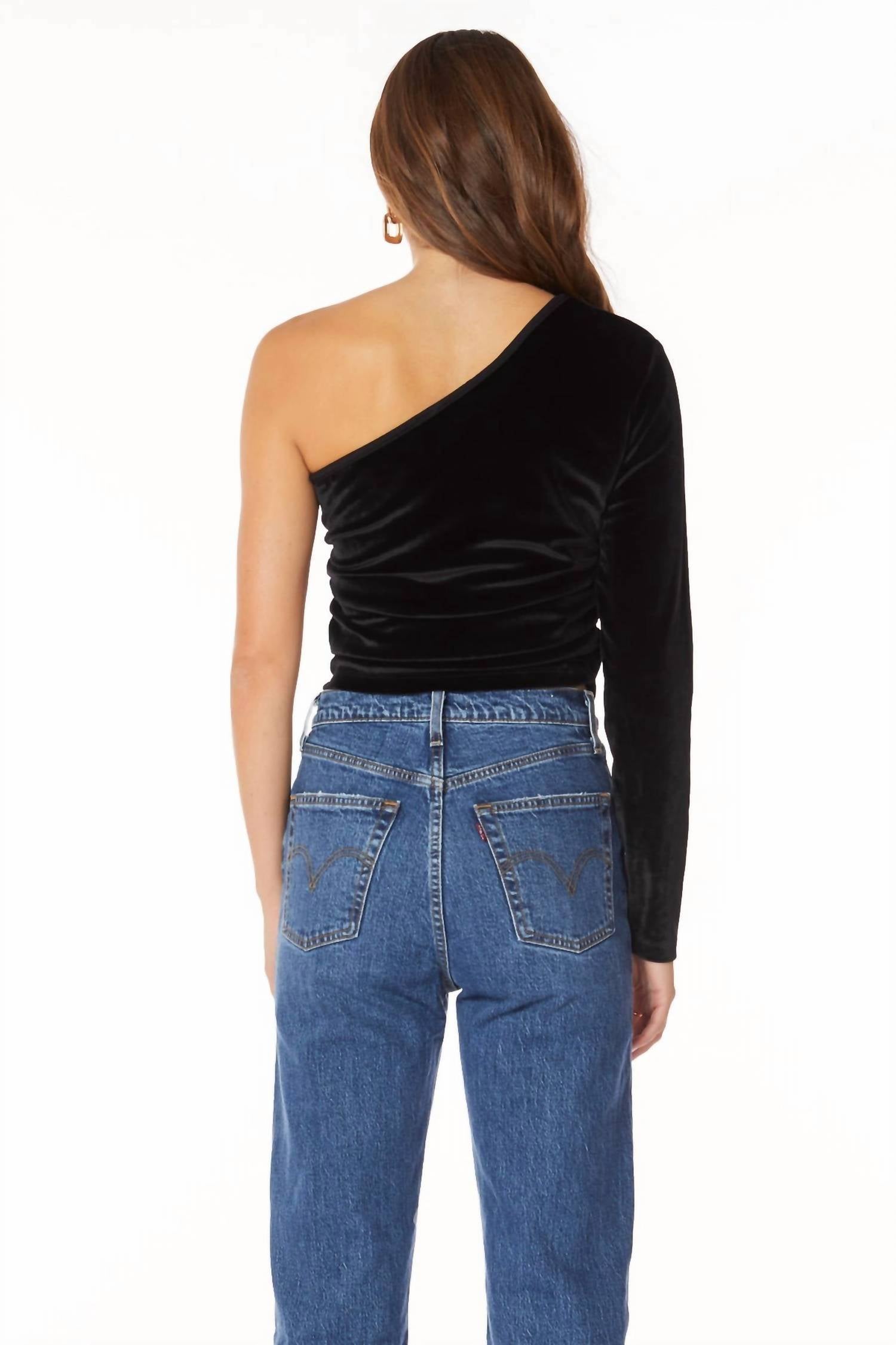 Bobi - One Shoulder Shirred Top