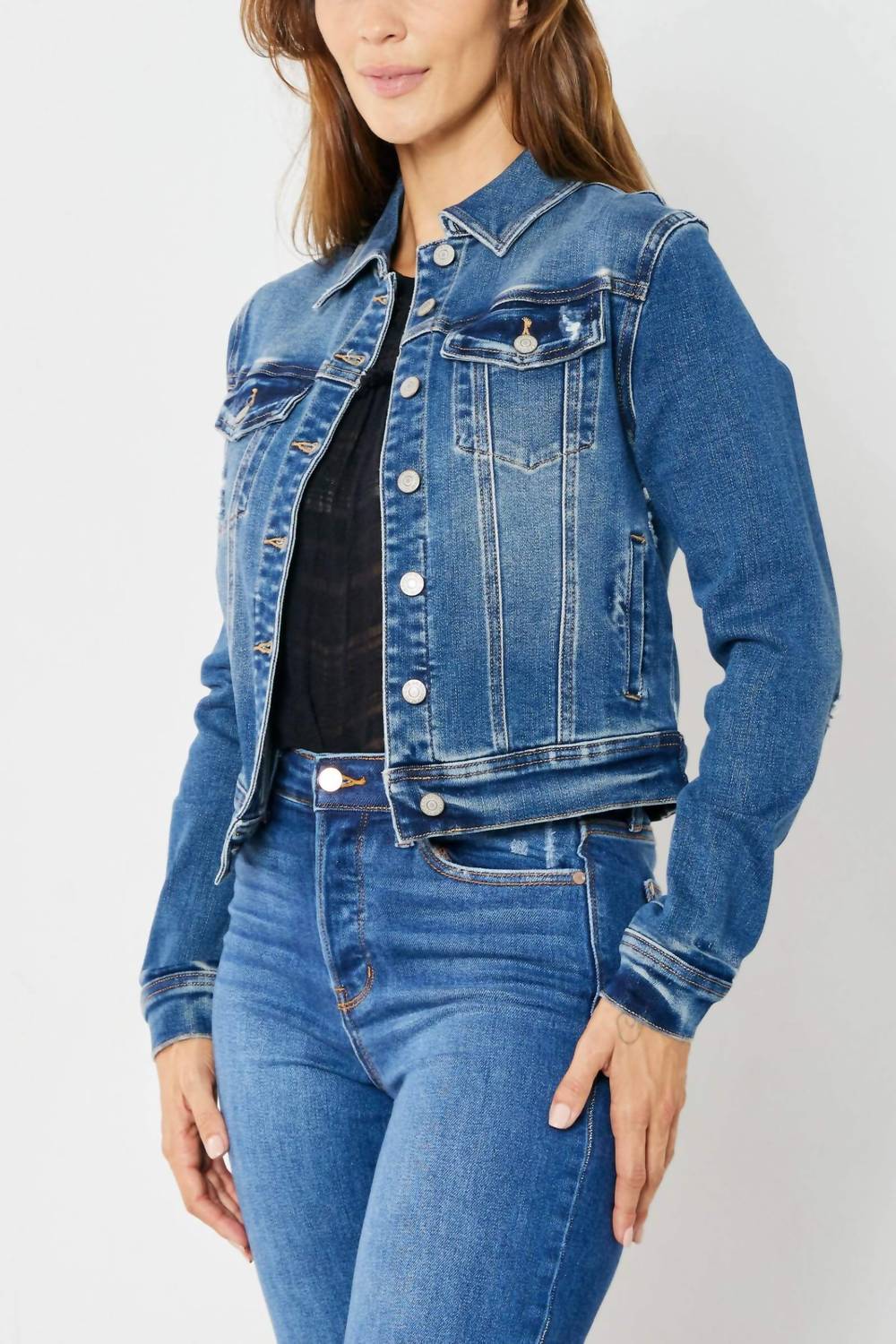 Judy Blue - Distressed Denim Jacket