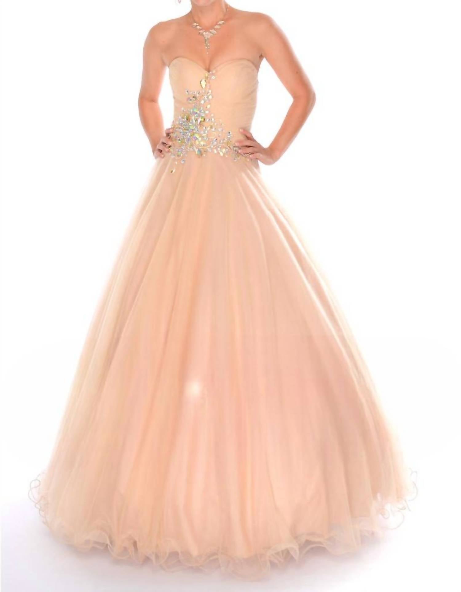 Precious Formals - Sweetheart Strapless Beaded Ballgown
