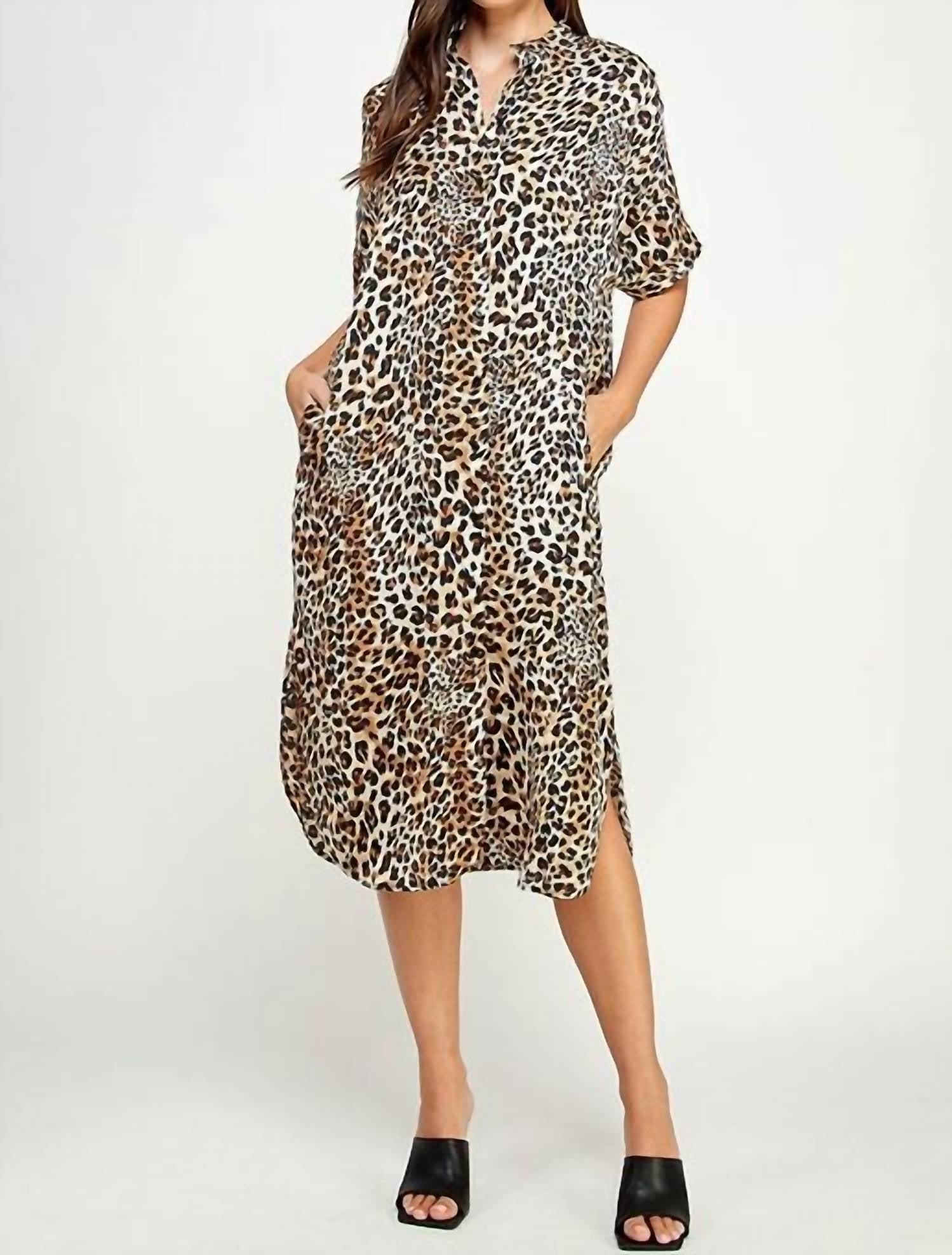 the button up print dress