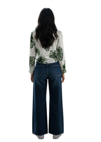 L'Agence - Annie Tropical Leaf Blouse