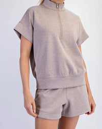 Rae Mode - Modal Scuba Quarter Zip Top - Plus