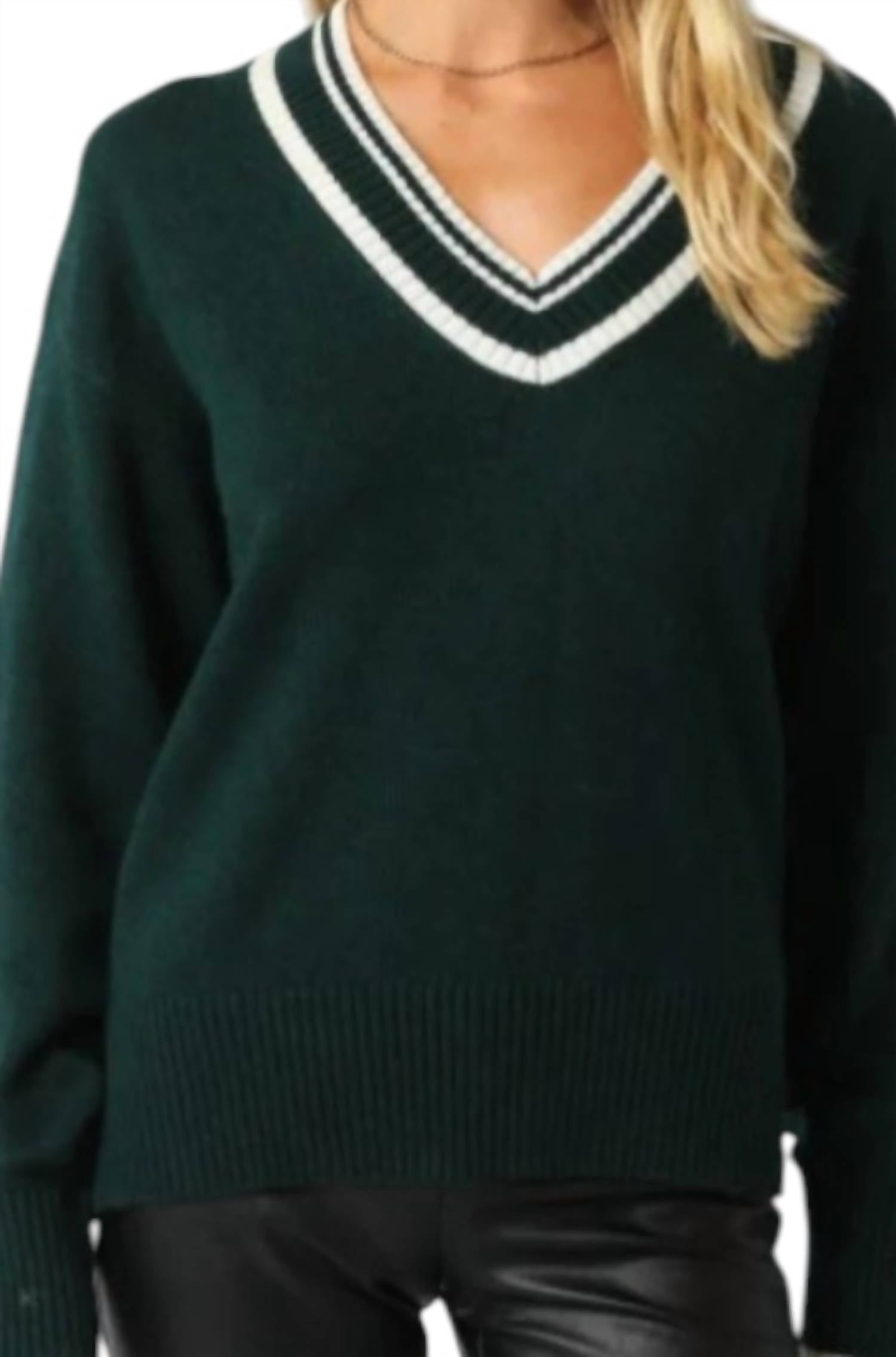 Olivaceous - Aimee V-neck Sweater