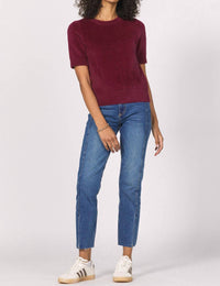 Another Love - Susie Short Sleeve Fuzzy Sweater
