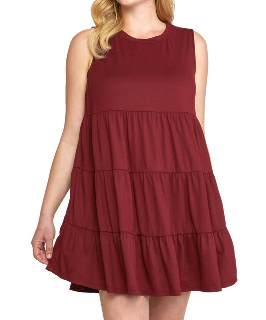 Entro - Ruffle Tiered Short Dress Plus