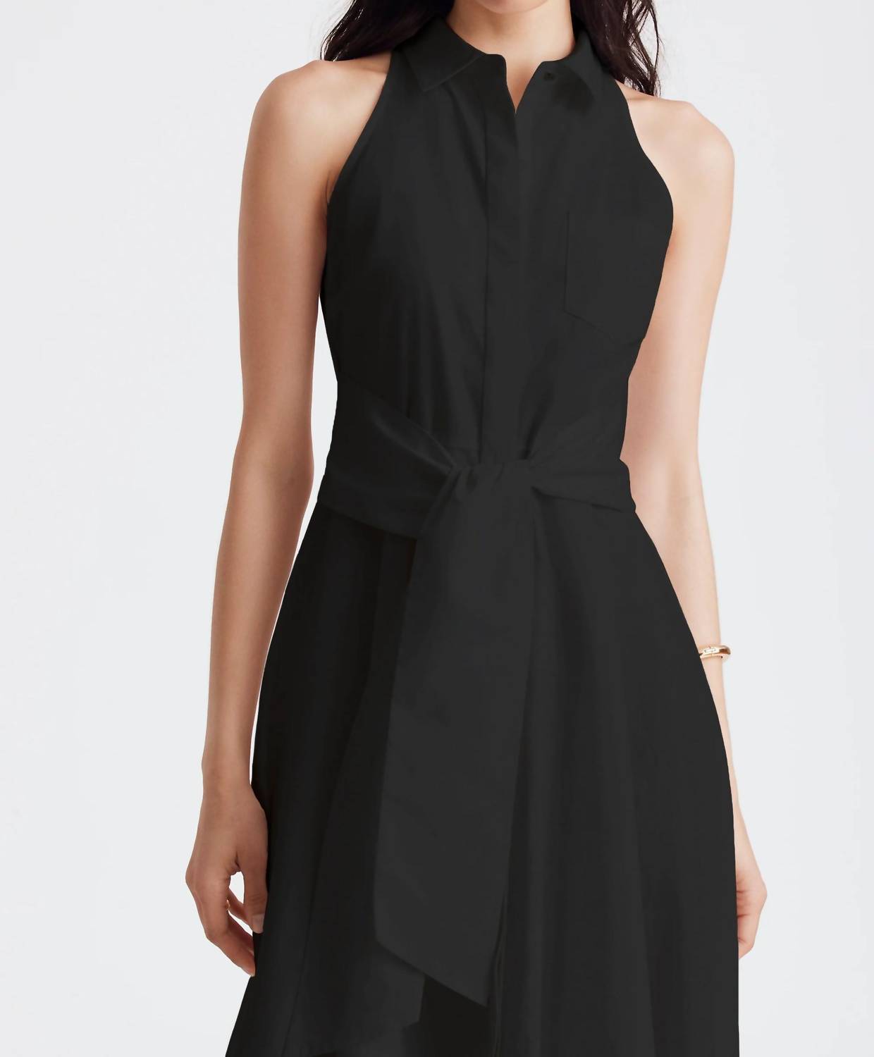 Toccin - Chelsea Tie-front Midi Shirt Dress