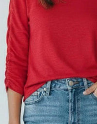 Elliott Lauren - Ruched Sleeve Tee