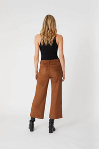 Level99 - Annabelle Crop Vegan Faux Suede Wide Leg Pant