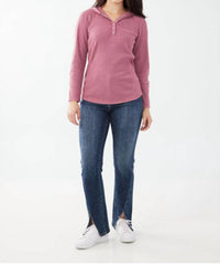 FDJ Front Slit Straight Leg Jeans in deep blue - women's jeans