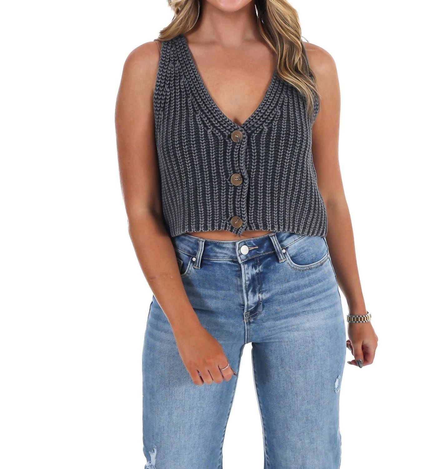 Ee:Some - Quiet Quote Sweater Vest