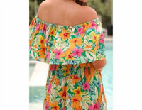 Jess Lea - Resort Radiance Tropical Off-Shoulder Maxi Dress