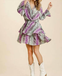 Umgee - Tie Dye Ruffled Layered Dress