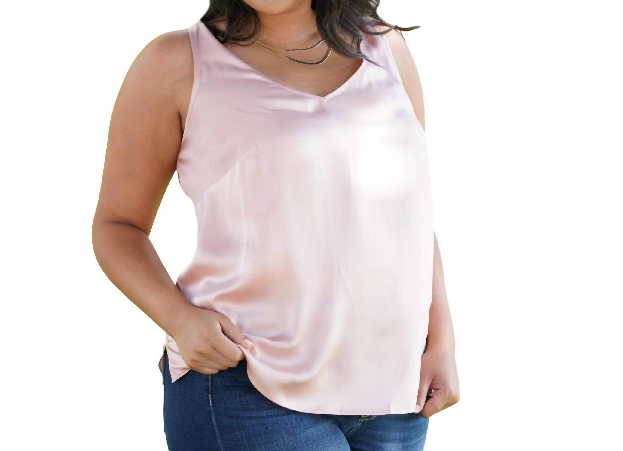Marée Pour Toi - Plus - V-neck Silk Tank