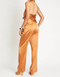 Beryll Liz Silk Pants in copper - women's pants - alternate view