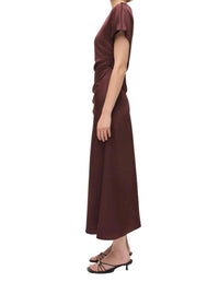 Simkhai - Marabella Draped Satin Midi Dress