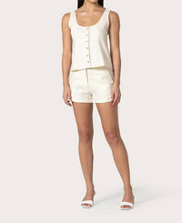 Lusana - Tailor Linen Short