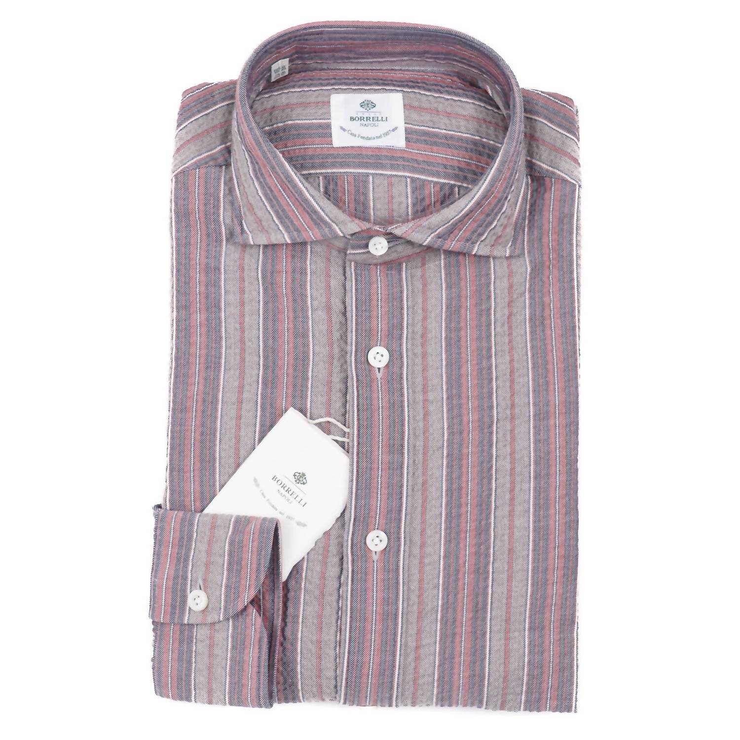 Luigi Borrelli Napoli - Men's Lightweight Seersucker Shirt