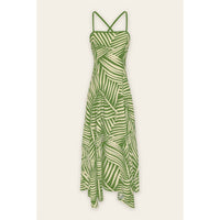 DRESS FORUM Mango Grove Handkerchief Hem Dress in sage cream - women's dress - view 4