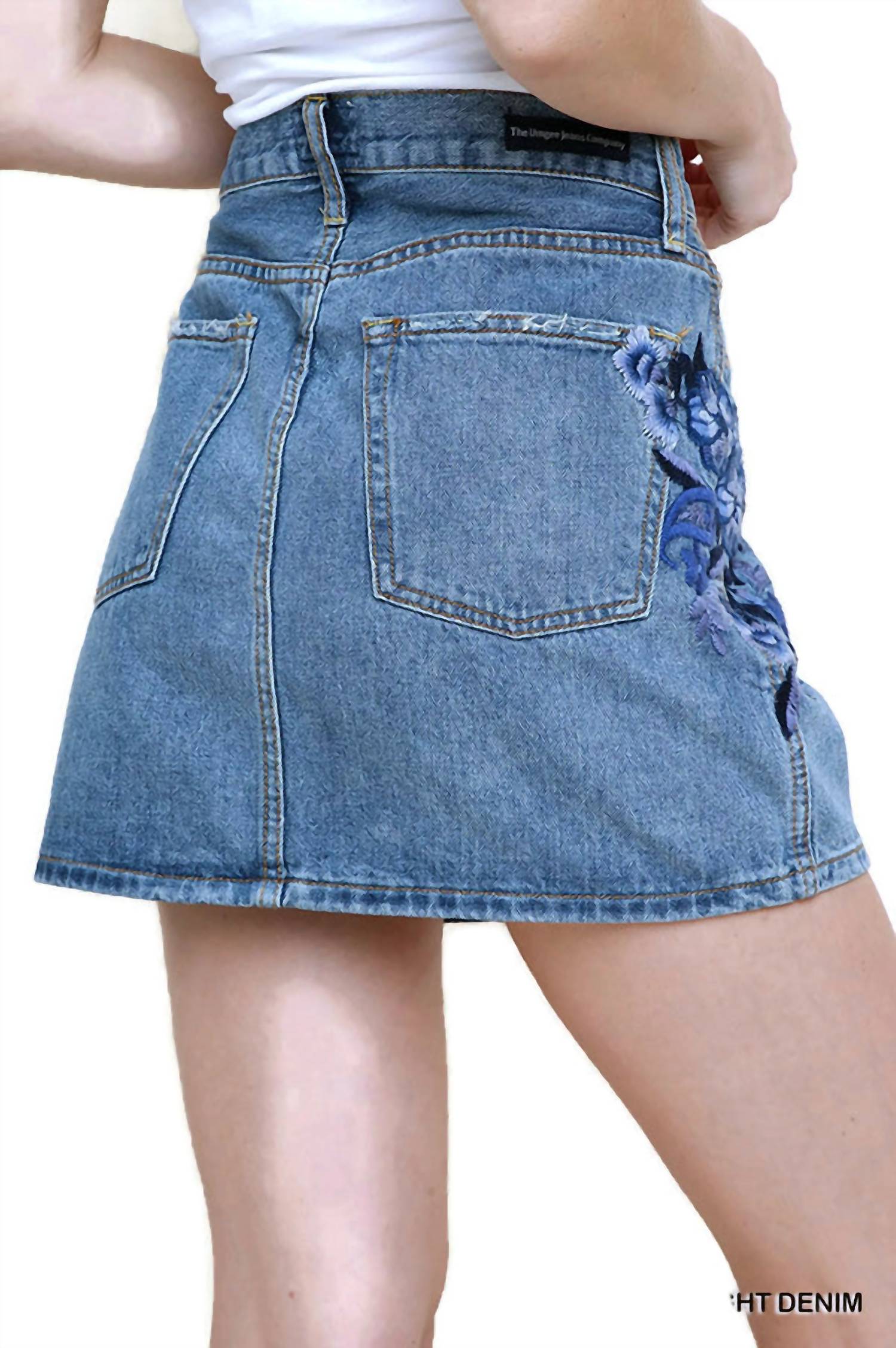 Umgee - Floral Embroidered Mini Skirt